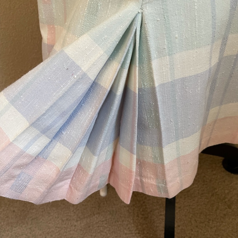 Karen Scott plaid pastel skirt size 10 - Picture 4 of 7